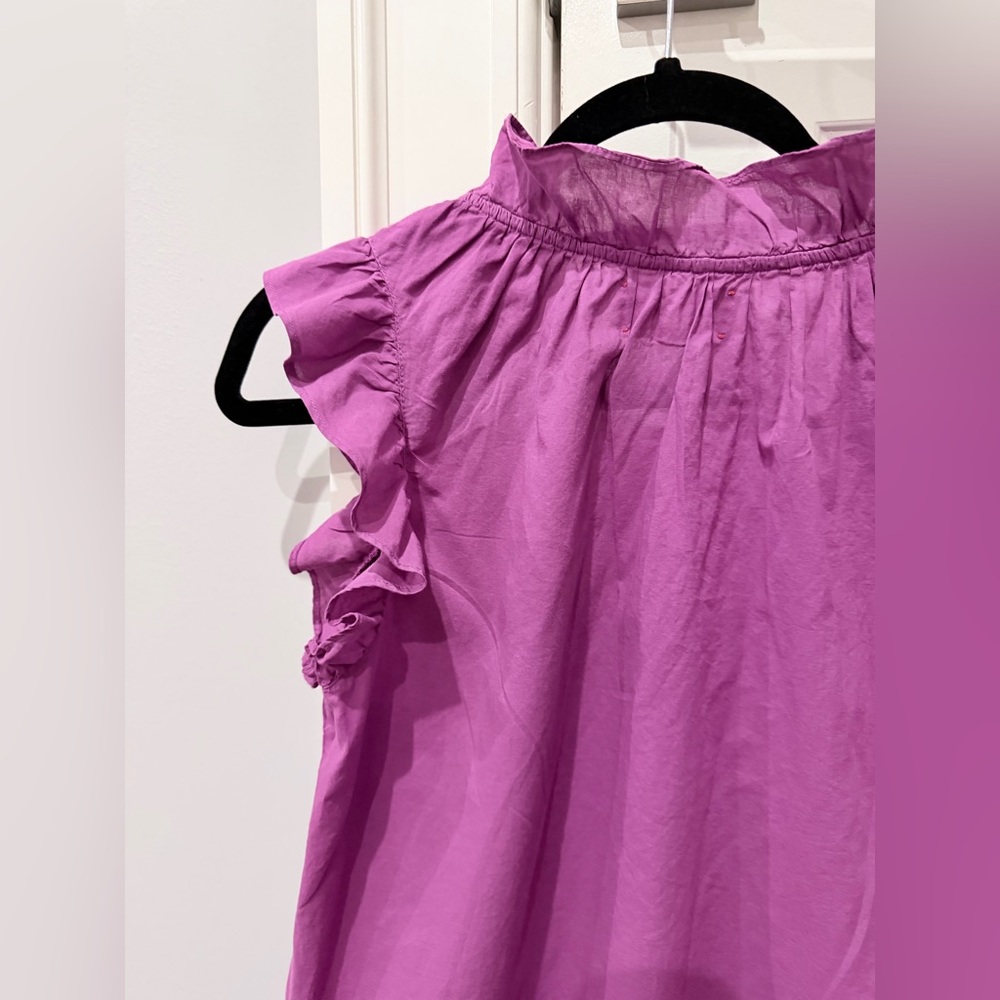 XiRENA Fuchsia Ruffle Blouse - Picture 9 of 15